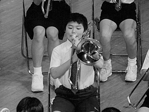 金管バンドの発表会で（小５）