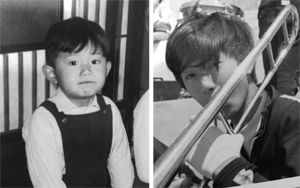 左：4歳ころ　右：中2ころ