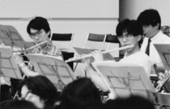 京都大学交響楽団で（前列右）